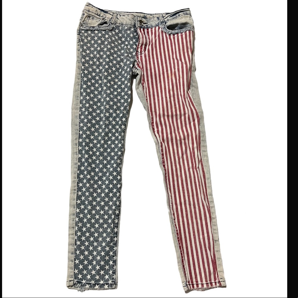 Touch Me 🇺🇸 USA Flag Jeans sz 7/8